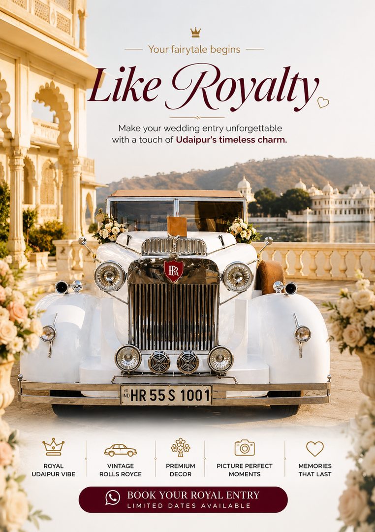 Royal vintage wedding entry — like royalty